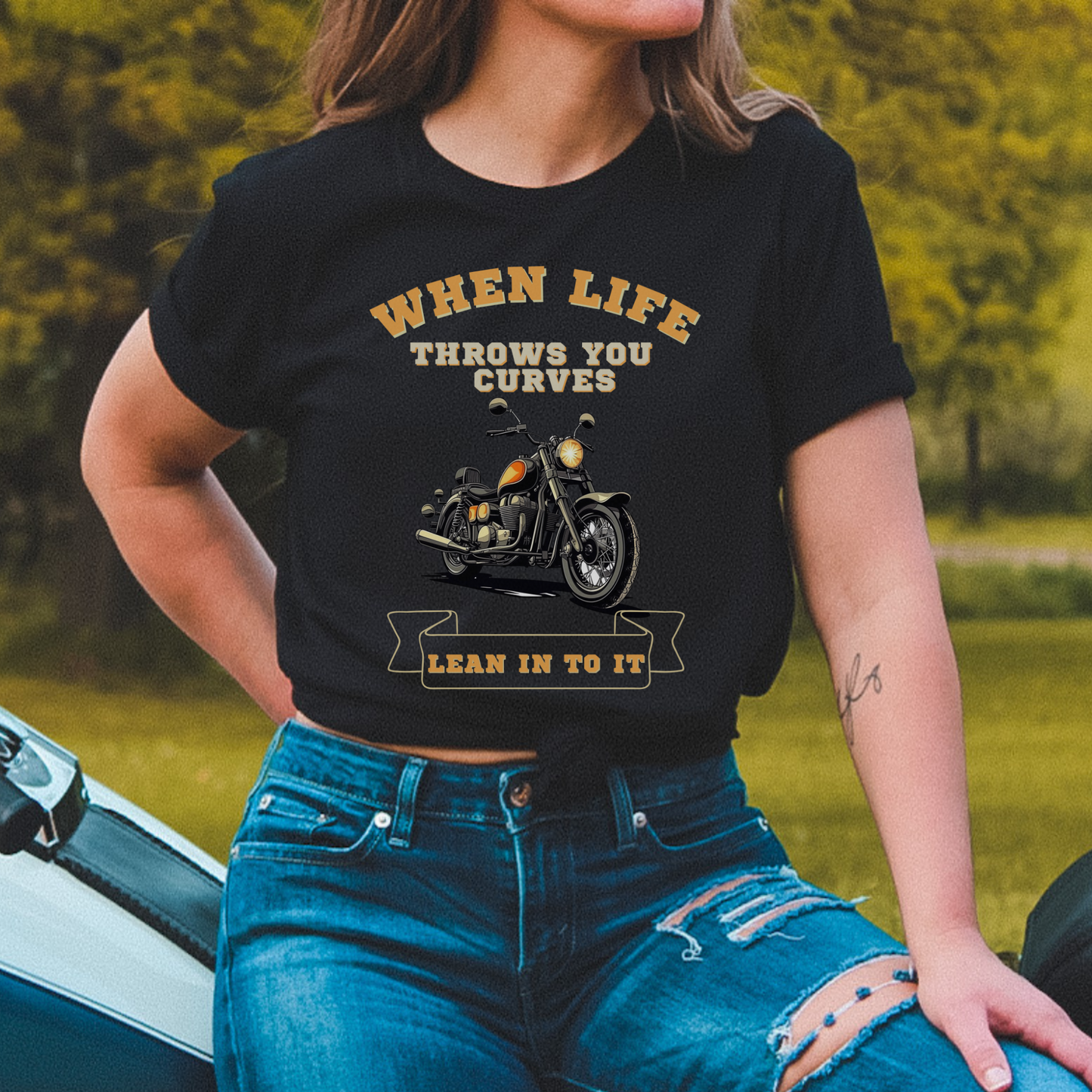 Biker-inspired Graphic Tee, perfect for both Men and Women who love to ride motorcycles! This stylish tee features a unique design that captures the essence of the biker lifestyle. With its comfortable fit and high-quality materials, this tee is perfect for everyday wear or hitting the open road.