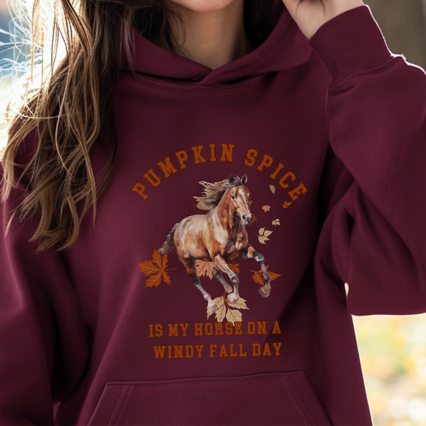 "New" Horse girl Funny Fall Hoodie