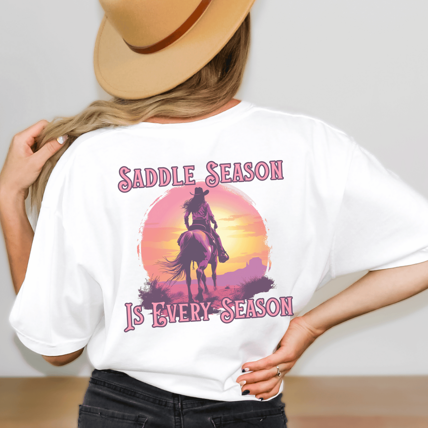 "New" Saddle Season Horseback Riding Tee