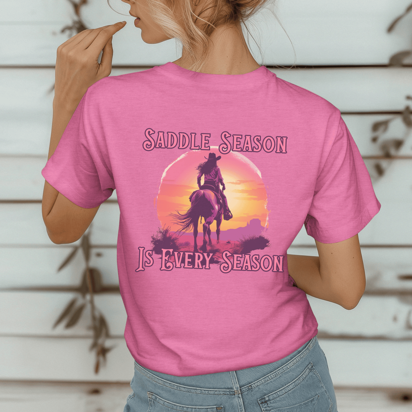 "New" Saddle Season Horseback Riding Tee