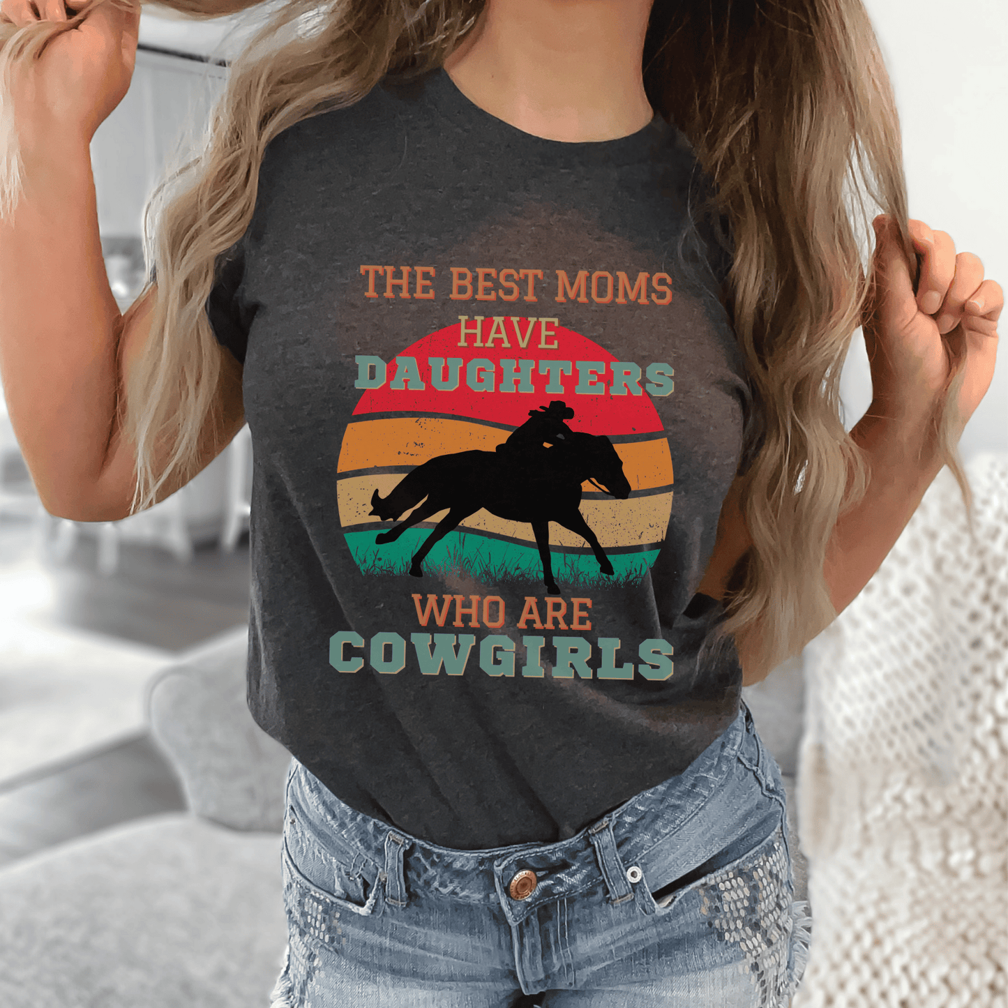Cowgirls And Moms crew neck t-shirt