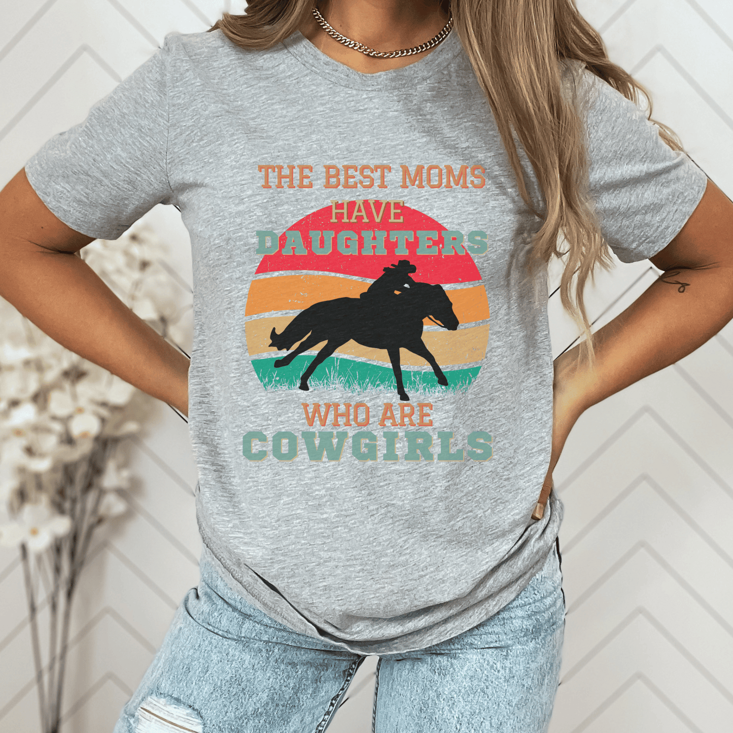 Cowgirls And Moms crew neck t-shirt