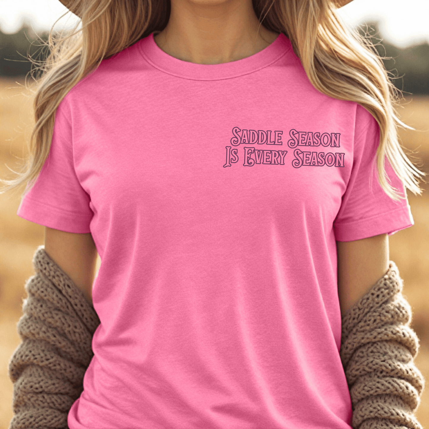 "New" Saddle Season Horseback Riding Tee