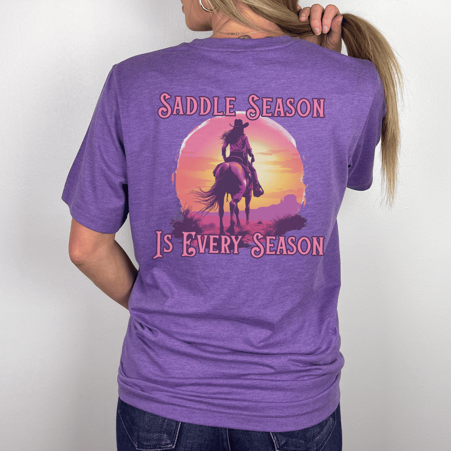 "New" Saddle Season Horseback Riding Tee