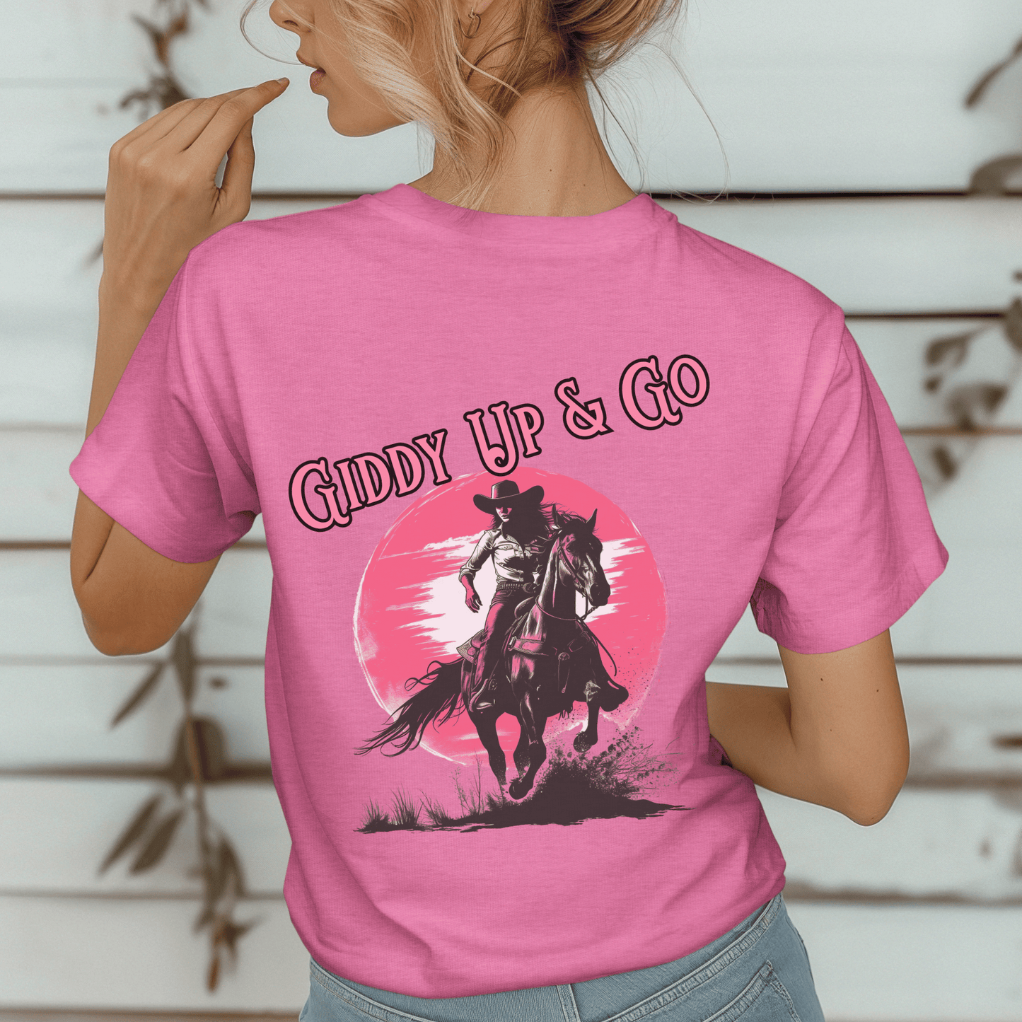 "New" Giddy Up Horse Girl Tee