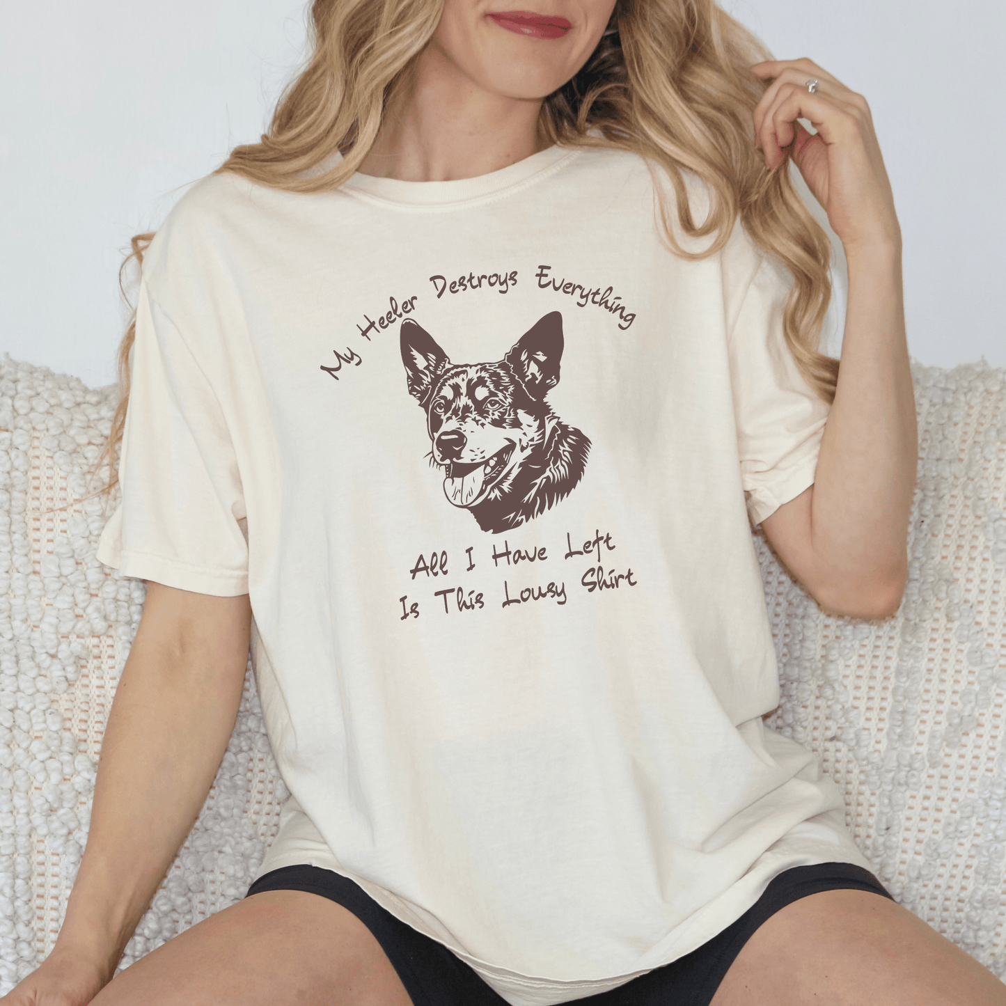 "New " My Heeler Destroys Everything Shirt,
