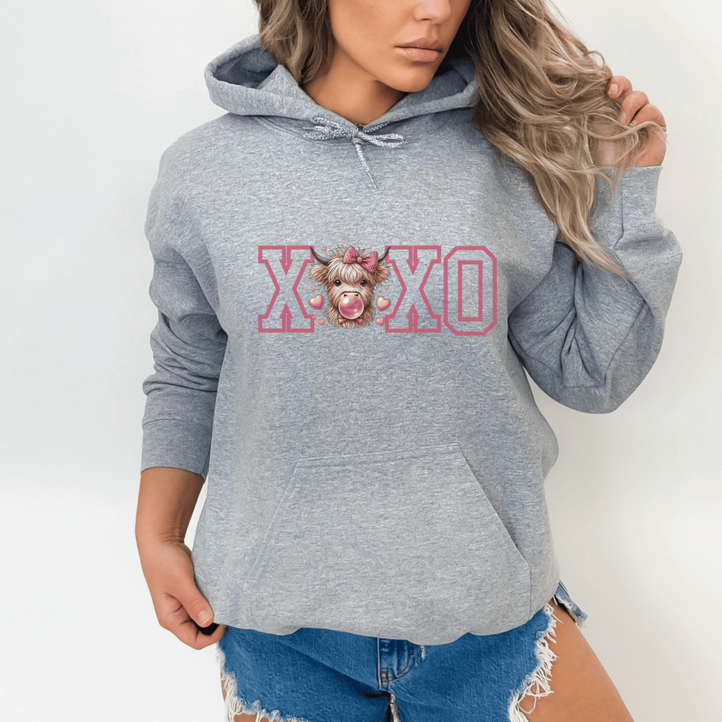 Cute Cow XOXO Hooded Sweatshirt