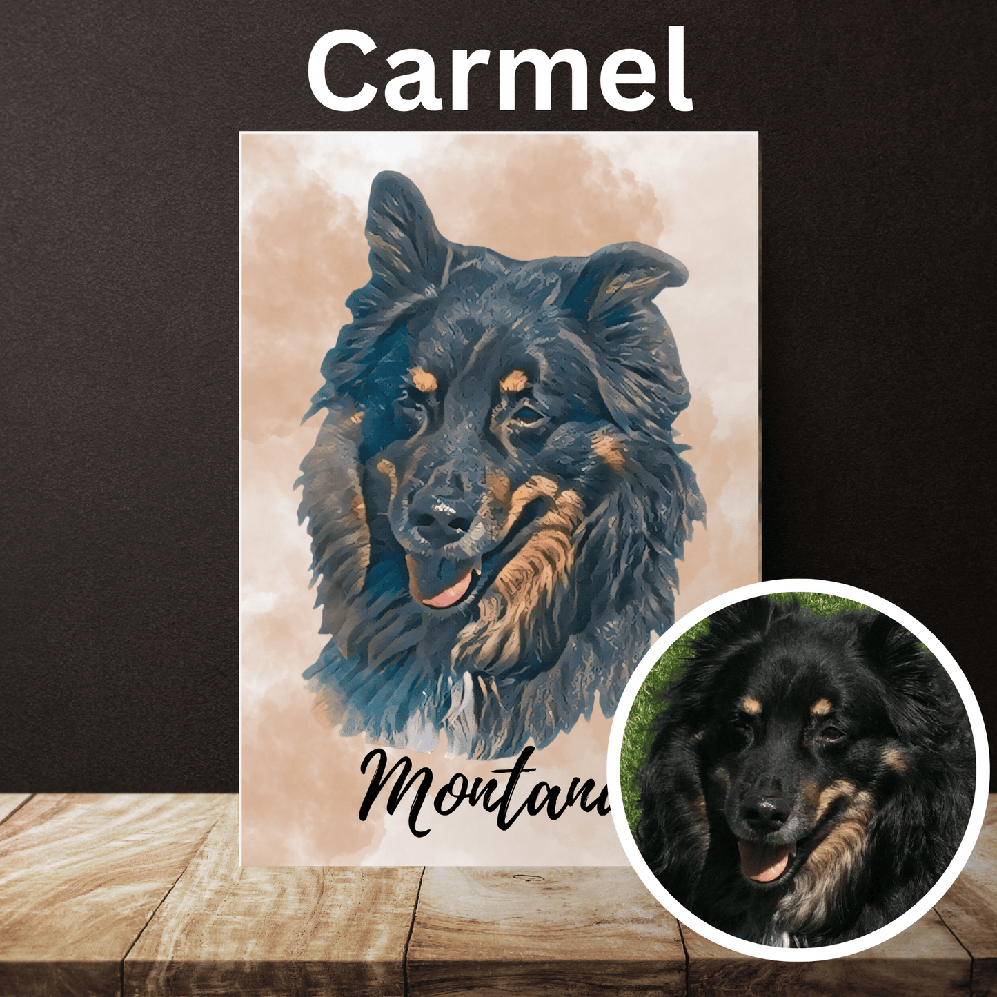 Personalized Custom Pet Portrait Canvas