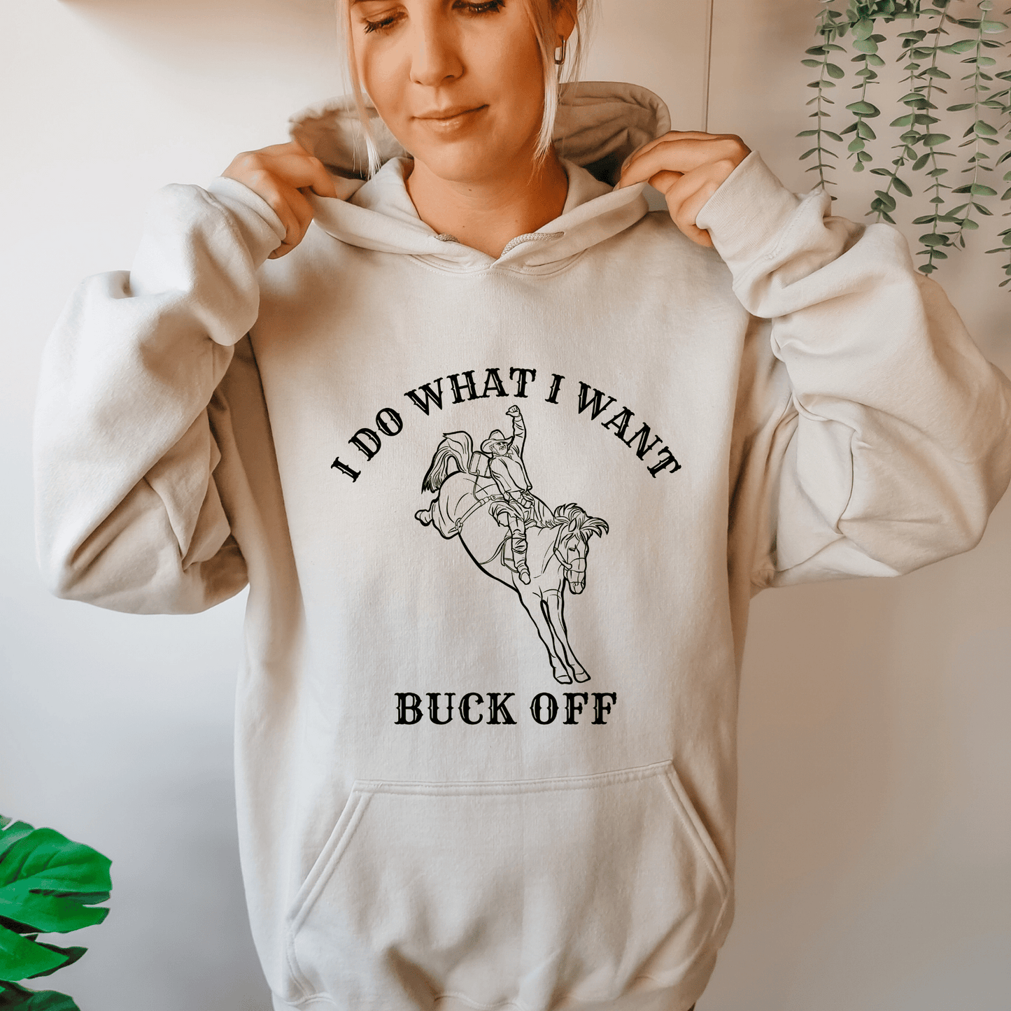 I Do What I Want Hoodie Western Horse Girl Saying