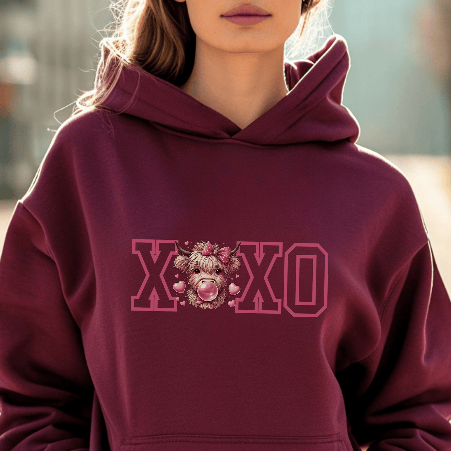Cute Cow XOXO Hooded Sweatshirt
