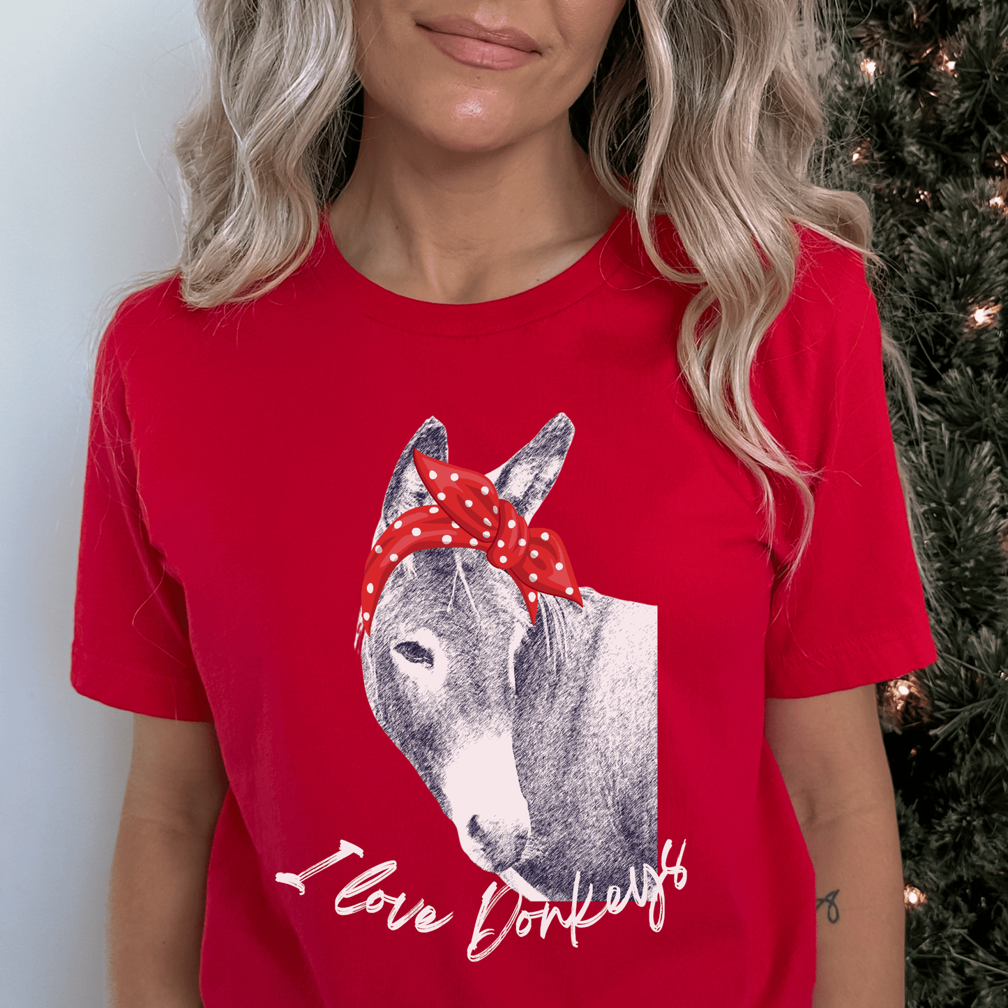 I Love Donkeys Shirt, the perfect gift for any donkey lover! Embrace your passion for these gentle creatures with our charming women's country life t-shirt. Crafted with soft and breathable fabric, this graphic tee guarantees comfort and style that will make you stand out.