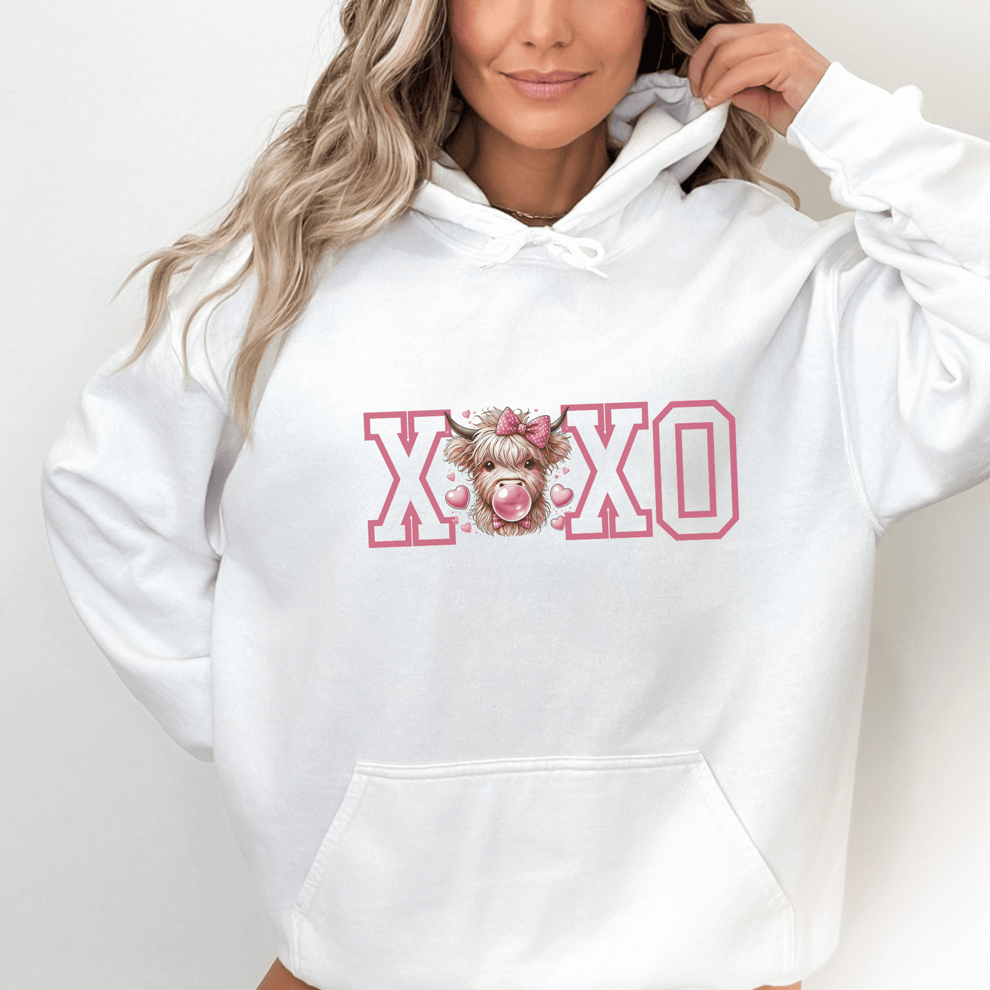 Cute Cow XOXO Hooded Sweatshirt