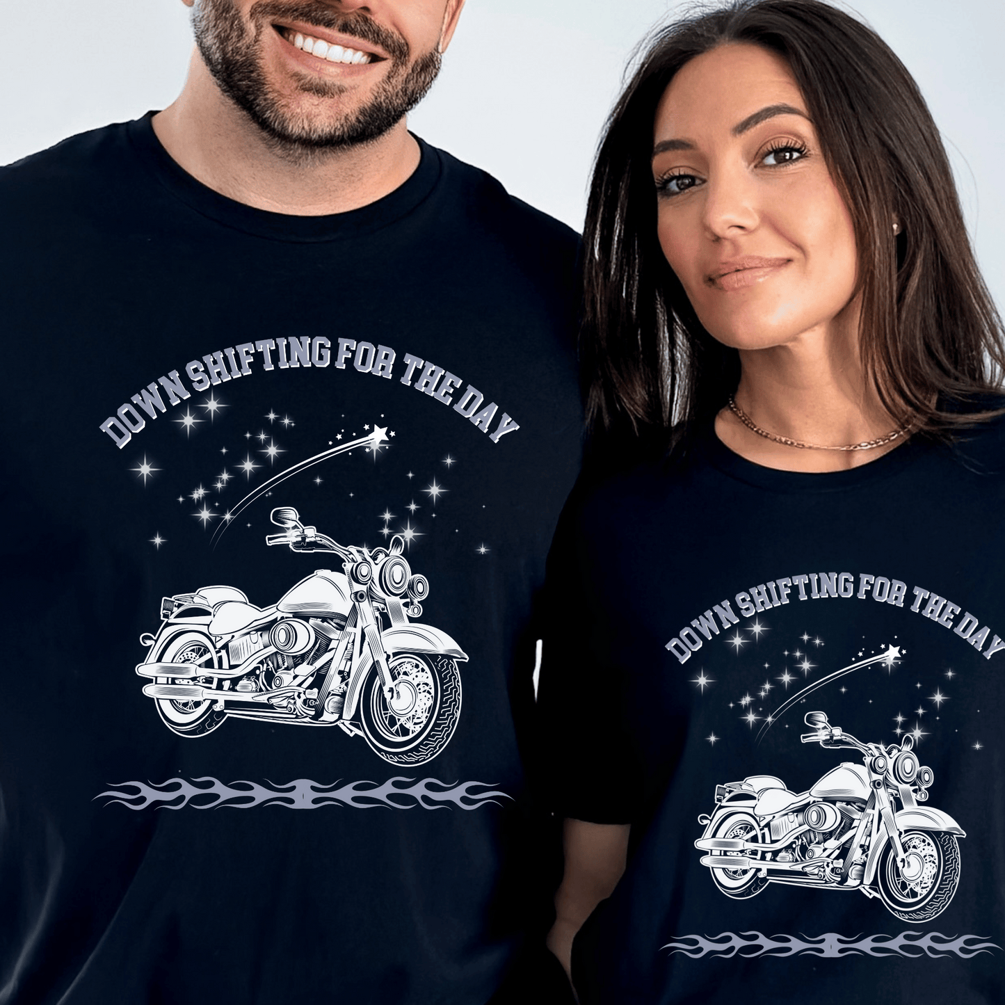Introducing our Motorcycle Downshifting for the day t-shirt . Unisex sizing designed to add a touch of luxury to your everyday life, this tee is perfect for lounging around the house or running quick errands.
