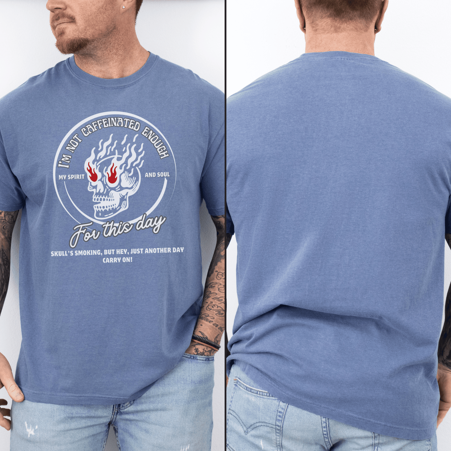 Flaming Skeleton Saying T-shirt