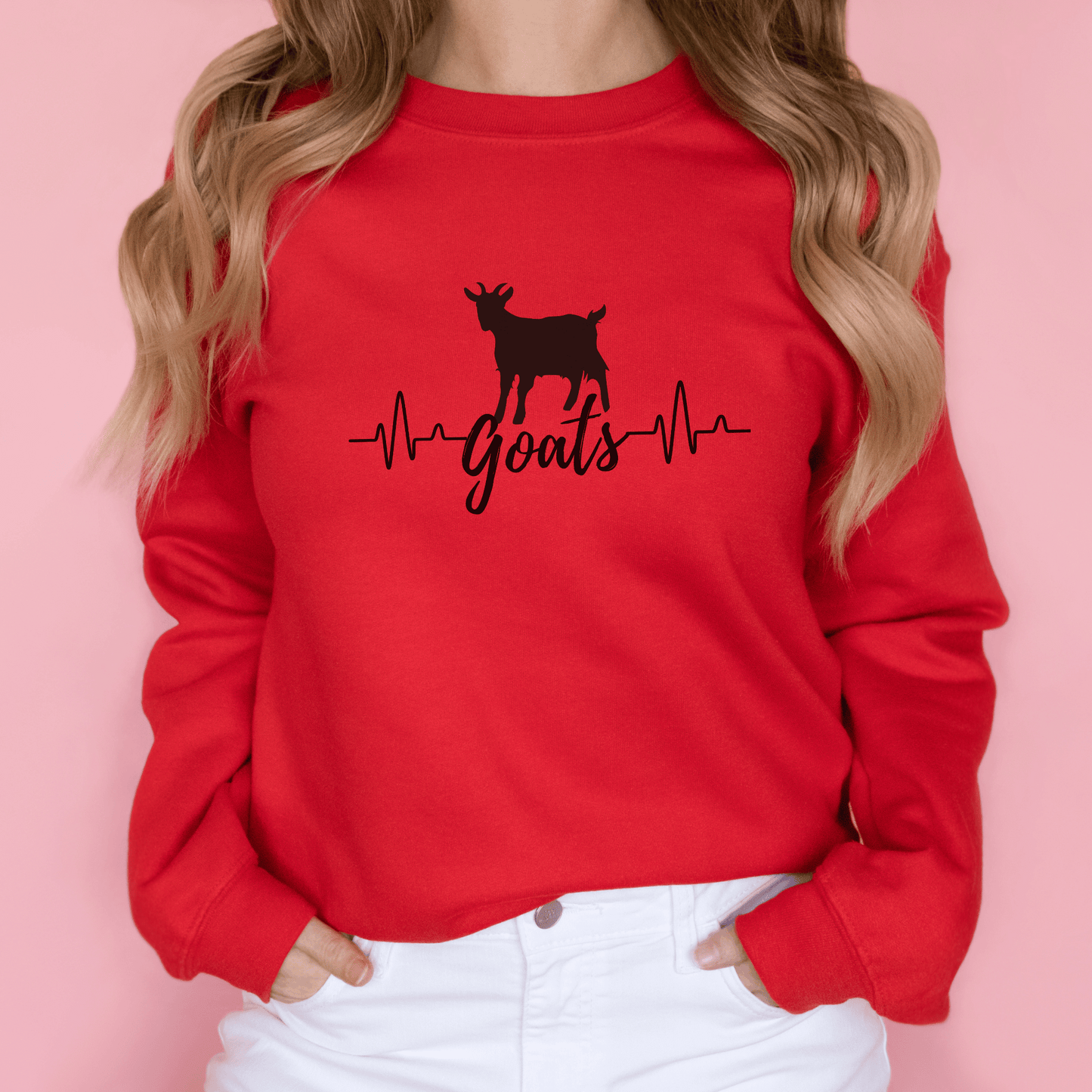 Goat EKG Heartbeat sweatshirt