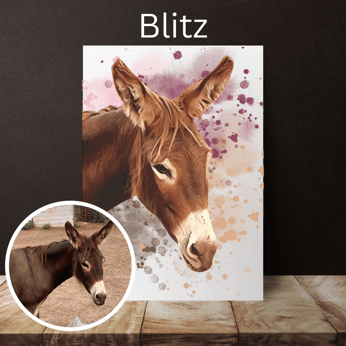 Personalized Custom Digital Pet Portrait