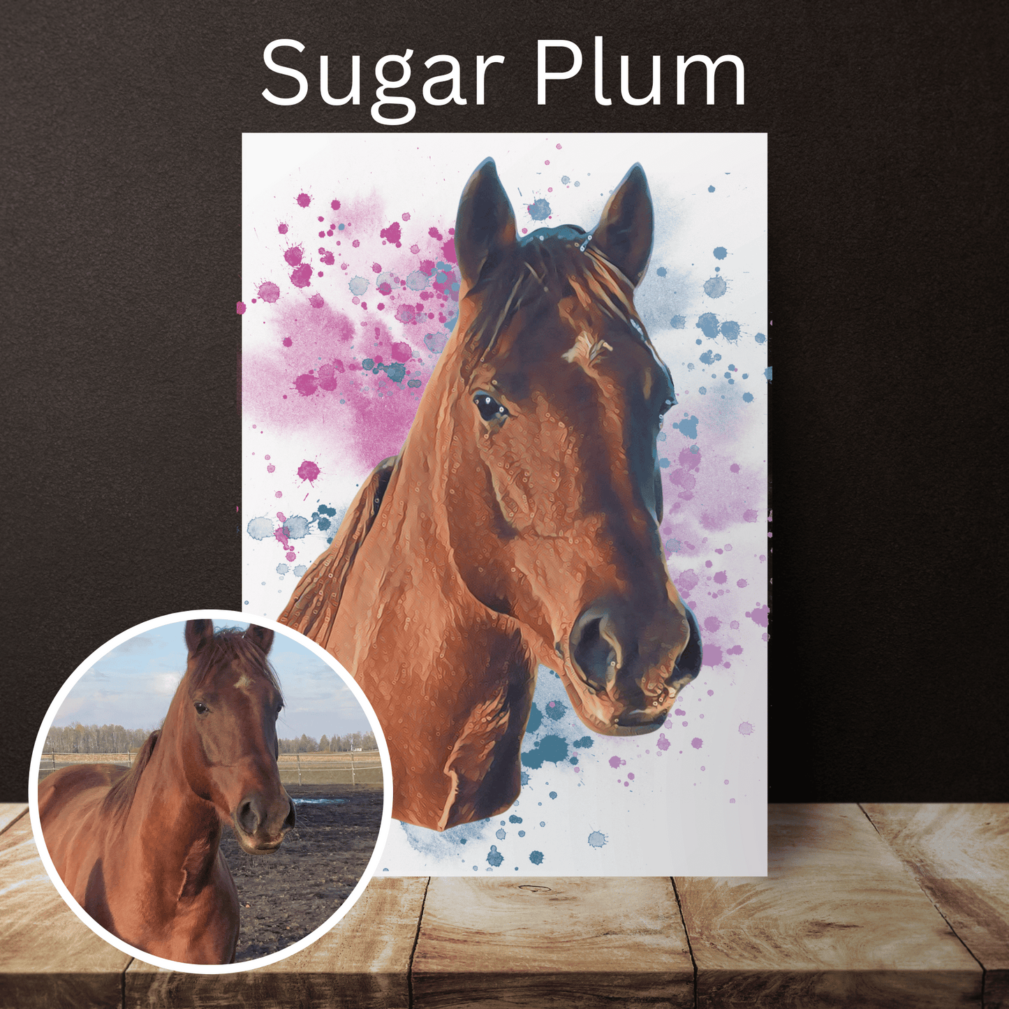 Personalized Custom Pet Portrait Canvas background 2