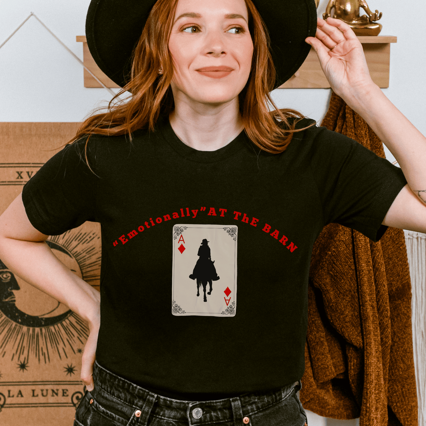 'New" Emotionaly At The Barn Horse Girl Tee