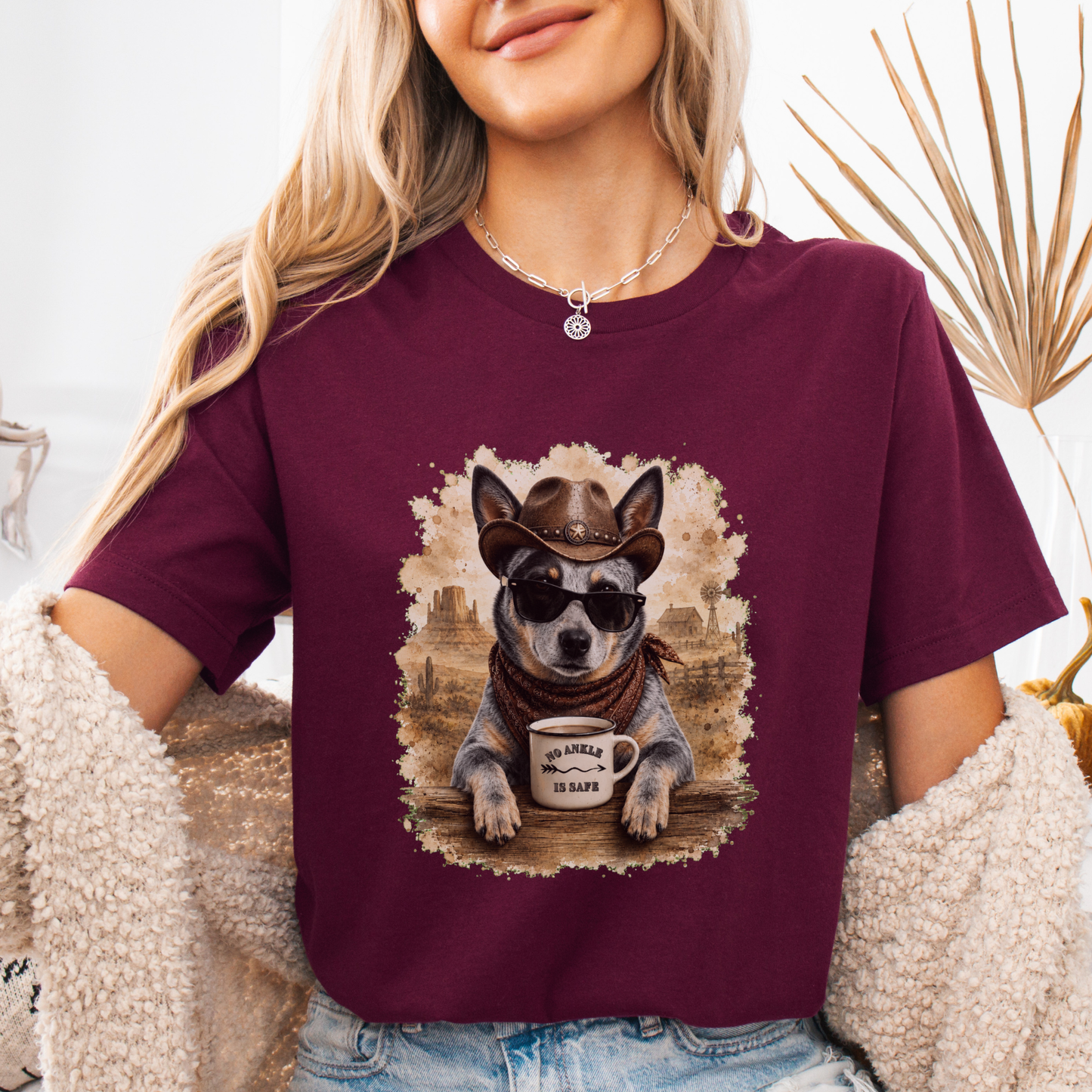"New "No Ankle Is Safe Western Heeler Tee