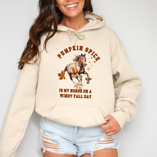"New" Horse girl Funny Fall Hoodie