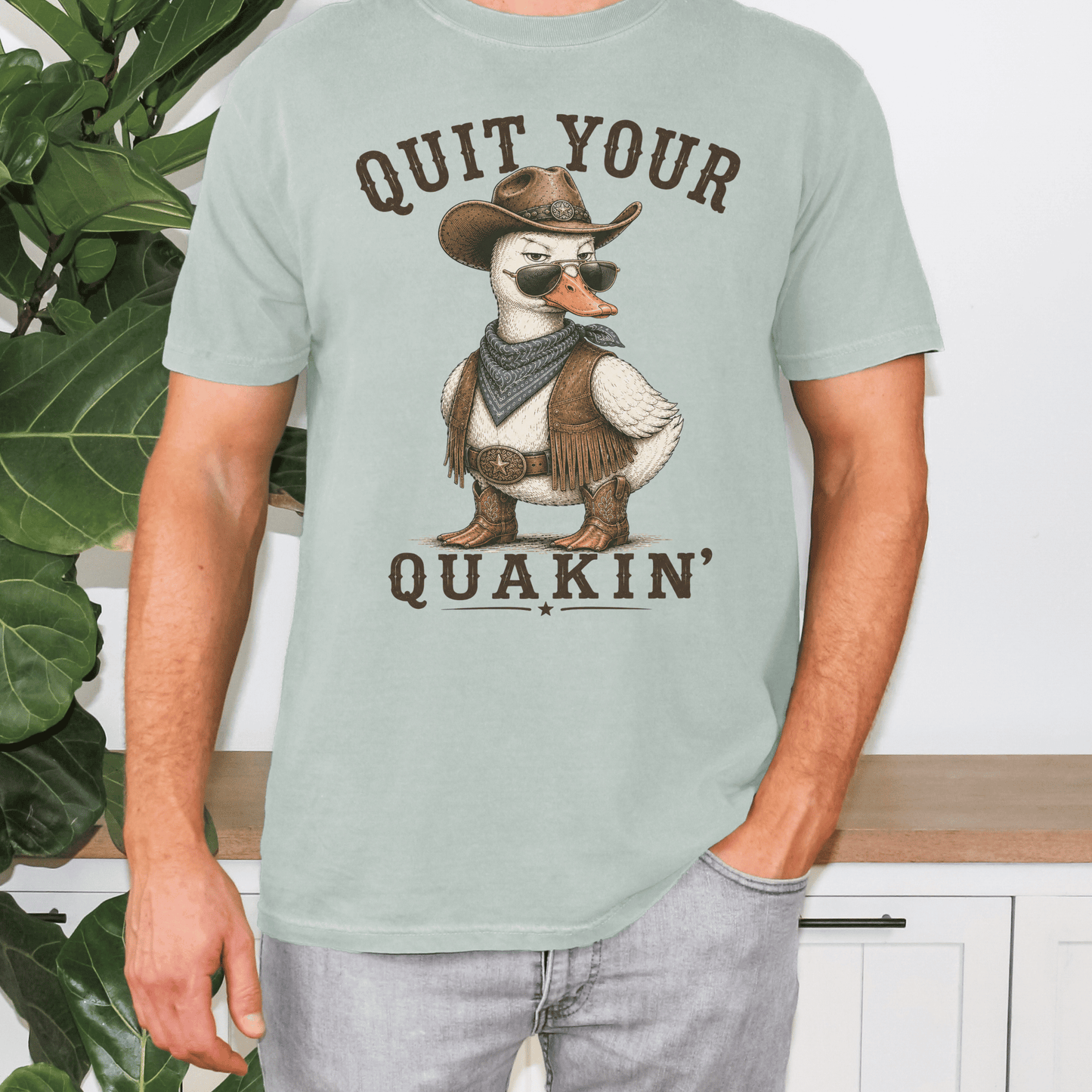 "New" Quit Your Quackin Shirt Funny Duck Shirt