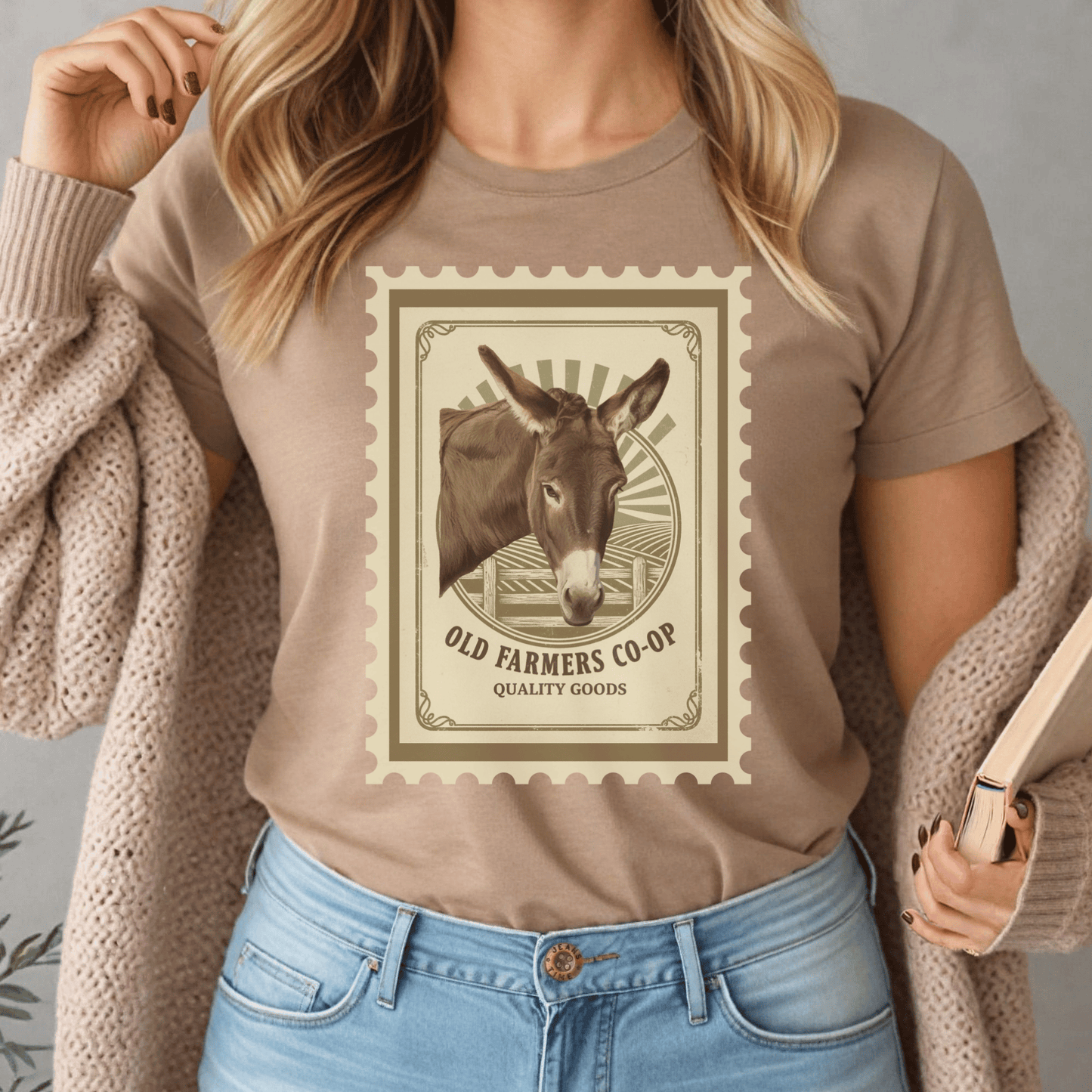 "New" Vintage Farmer's Co-Op Tee, Funny donkey Tee, Farm Life Shirt, , Gift for Farmers, Country Aesthetic
