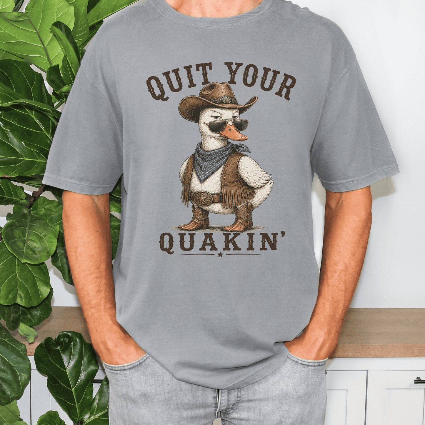 "New" Quit Your Quackin Shirt Funny Duck Shirt