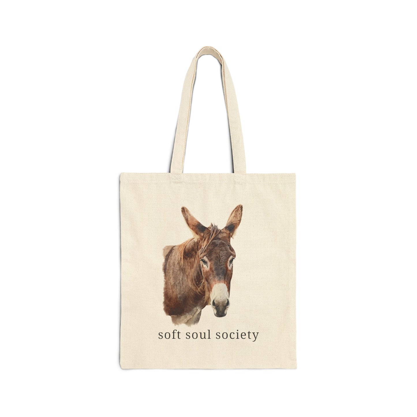 "New" Soft Soul Society Donkey Canvas Tote Bag