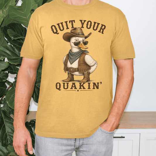 "New" Quit Your Quackin Shirt Funny Duck Shirt