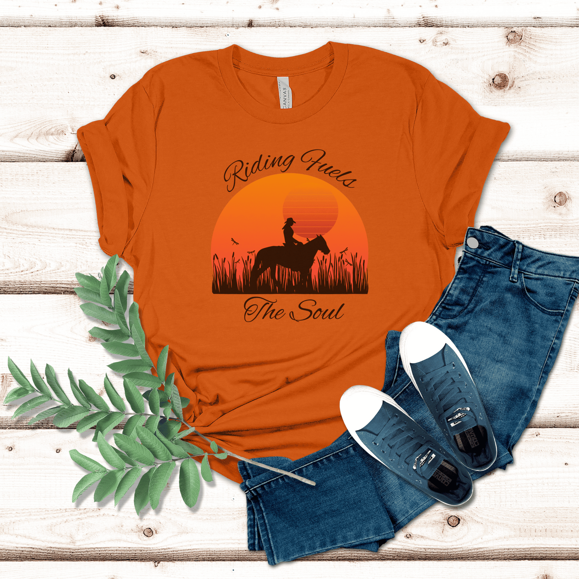 Riding fuels the soul t-shirt  perfect gift for that horse girl  or any equestrian in your life.