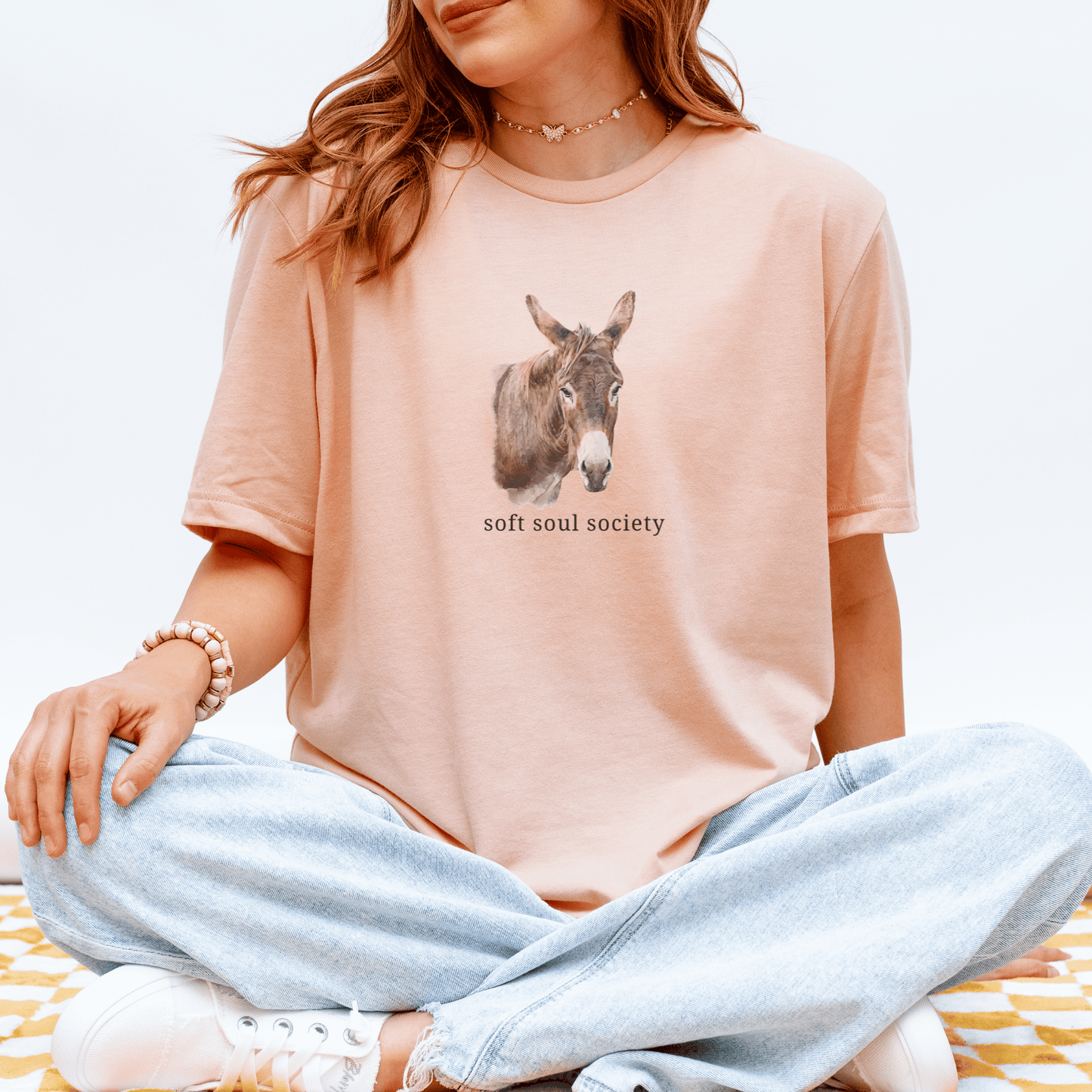 "New" Donkey "Soft Soul Society" Graphic T-Shirt