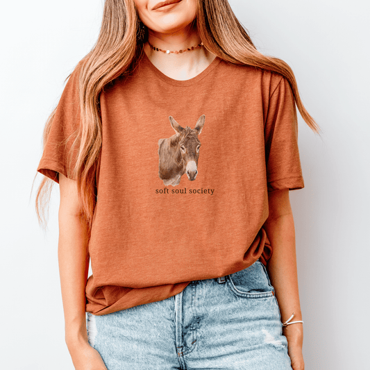 "New" Donkey "Soft Soul Society" Graphic T-Shirt