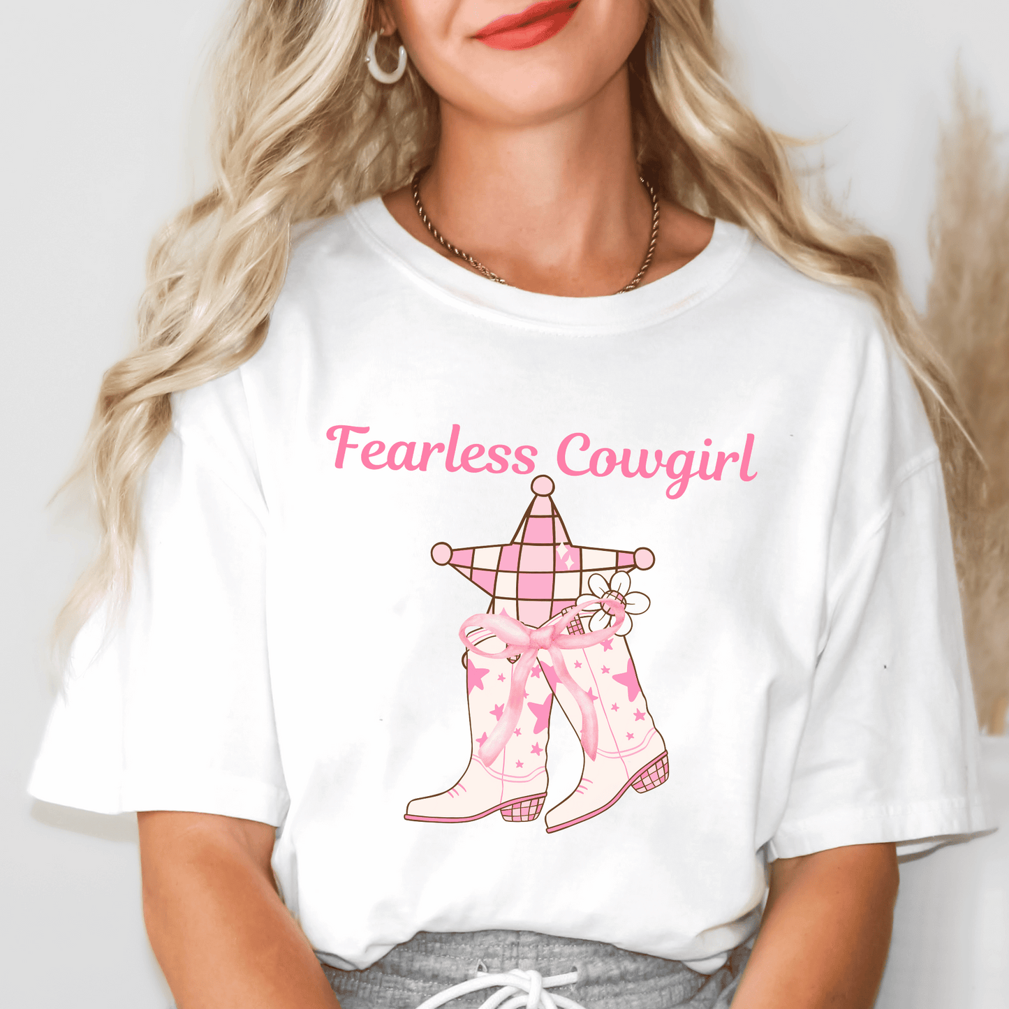 Disco Cowgirl themed design on a t-shirt.