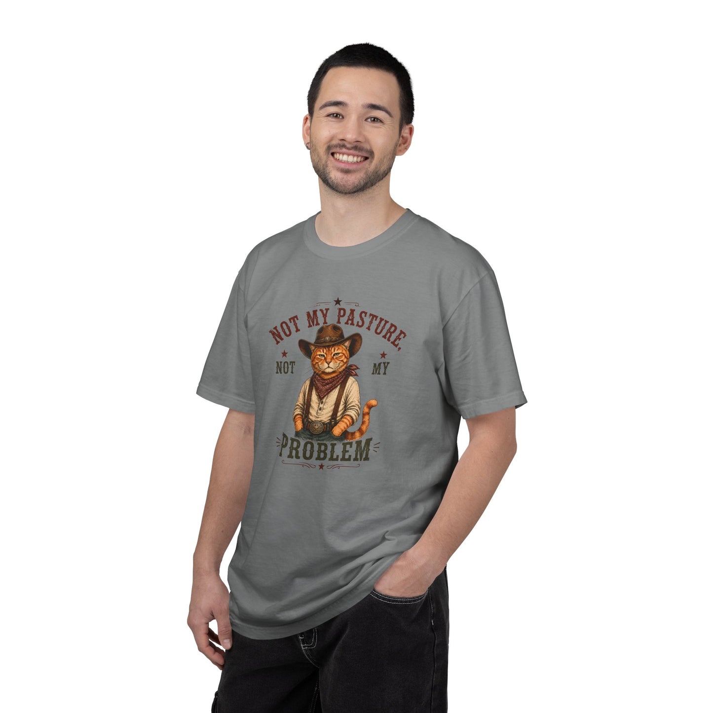 Funny Cowboy Cat Shir Western Tshirt