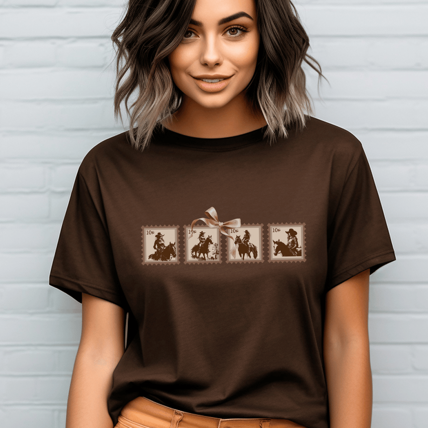 "New" Vintage Stamp Cowgirl t-shirt