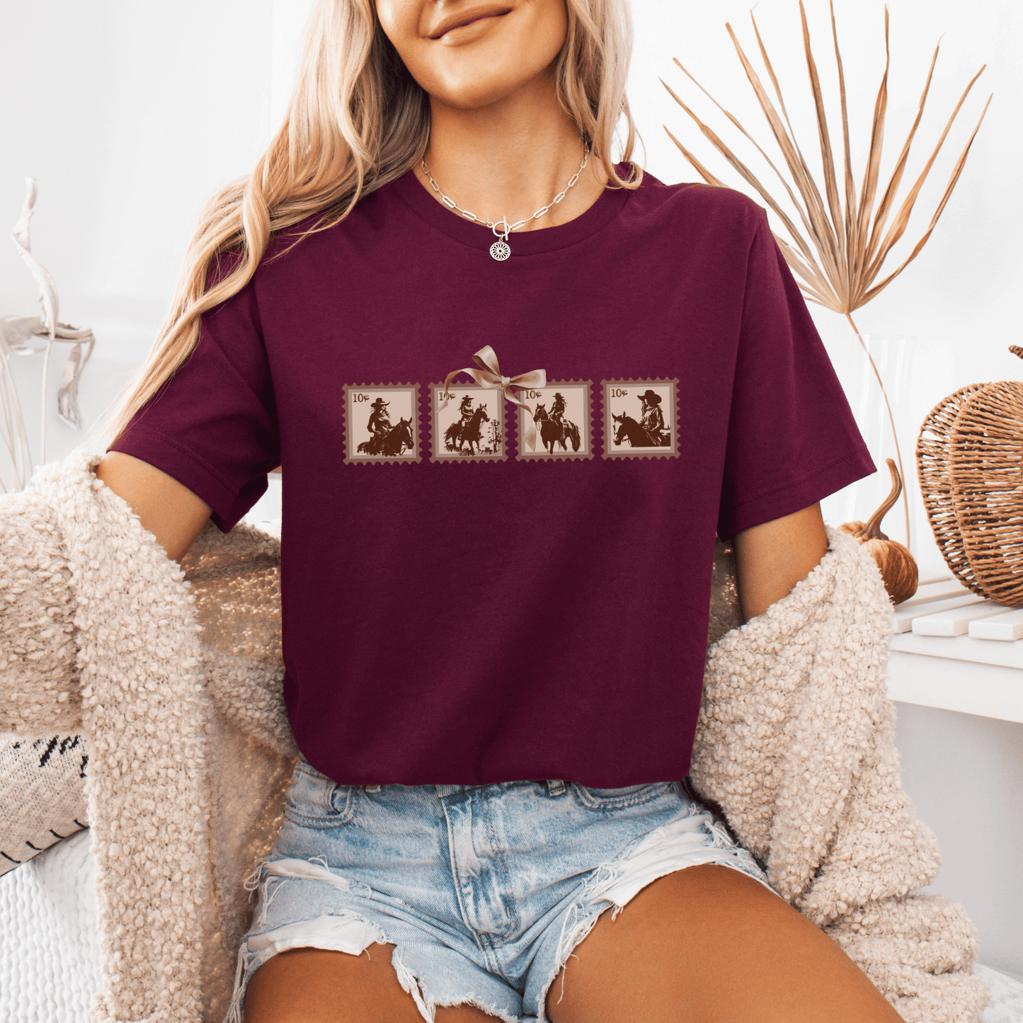 "New" Vintage Stamp Cowgirl t-shirt