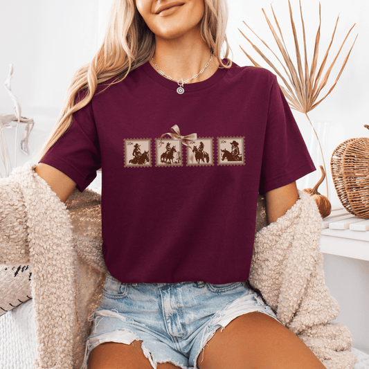 "New" Vintage Stamp Cowgirl t-shirt
