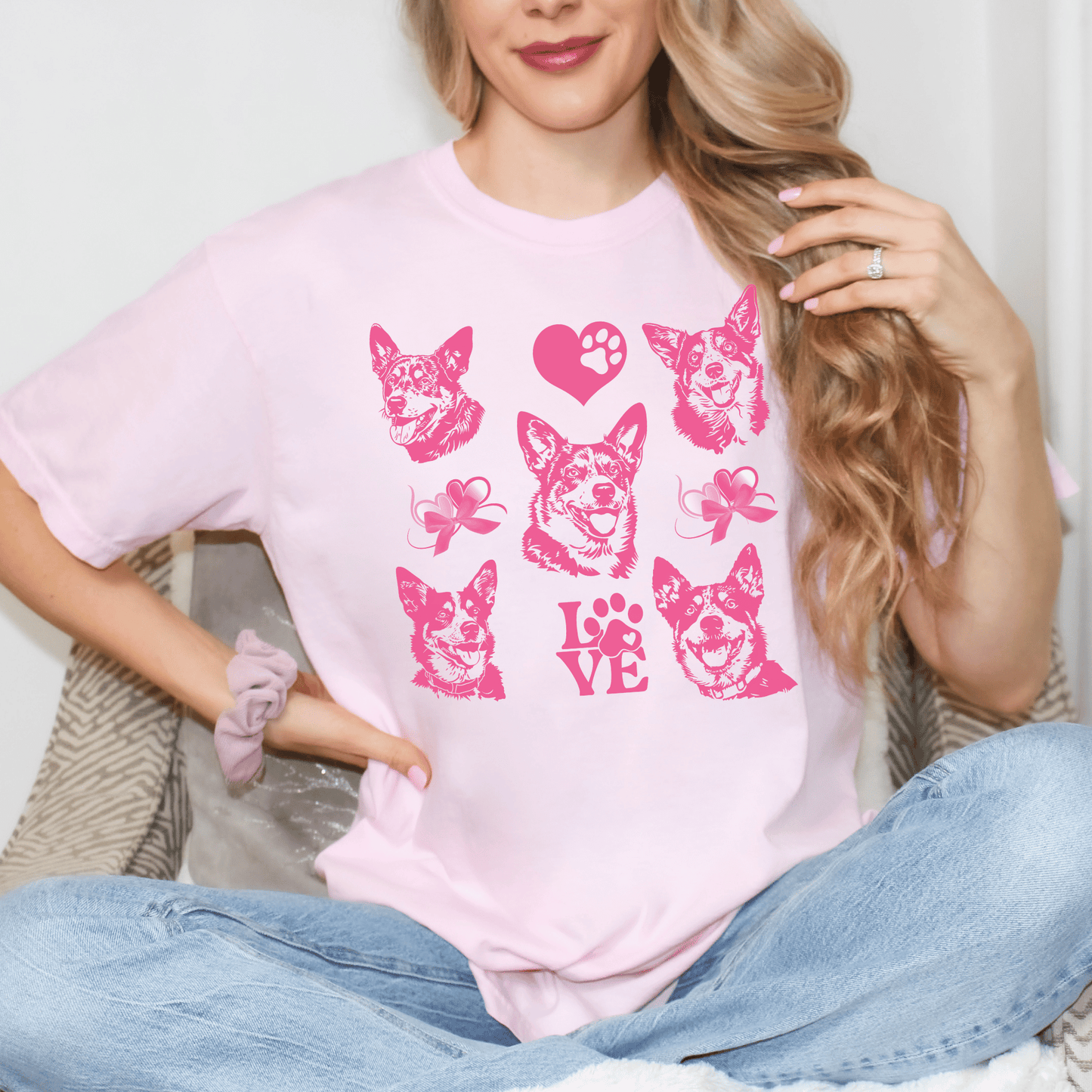 "New" Love for Heeler Dog  Garment-Dyed T-Shirt