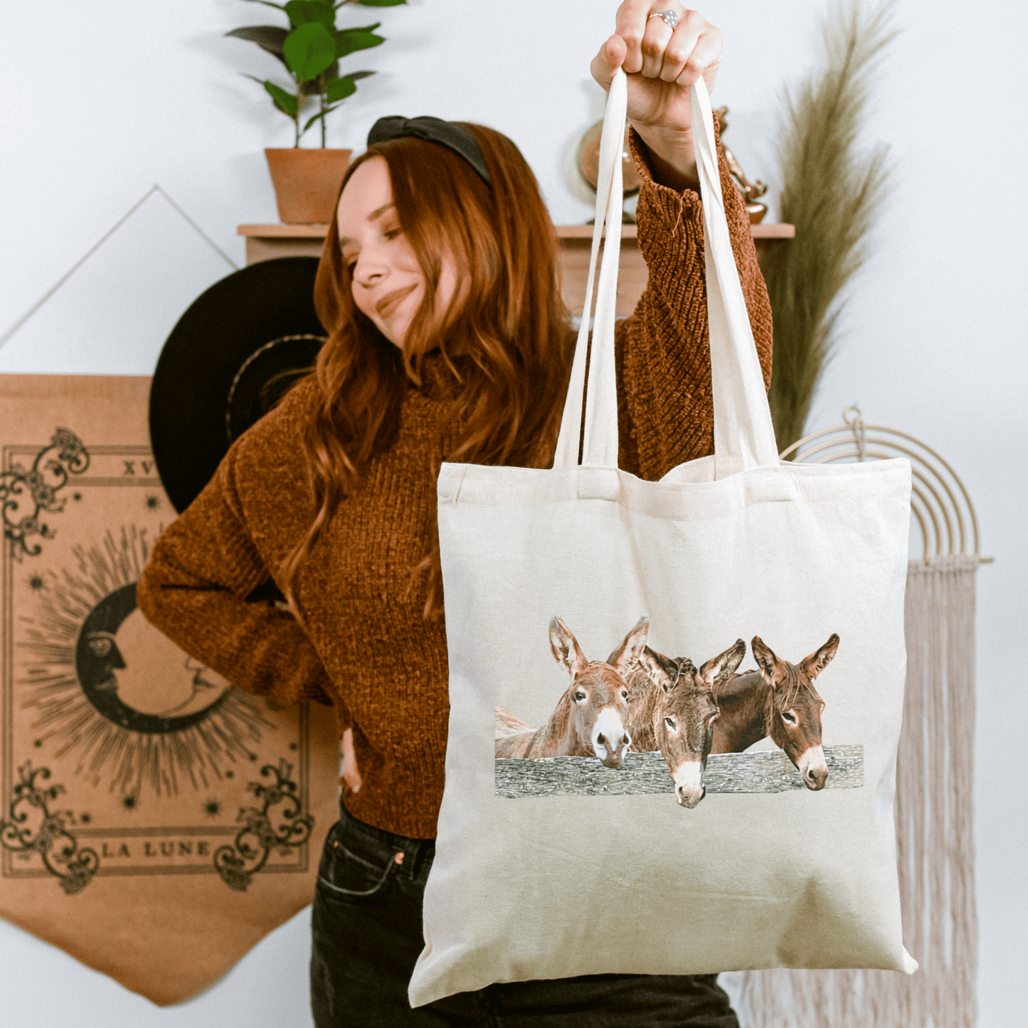 "New" Donkey Trio Canvas Tote Bag