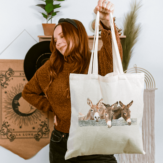 "New" Donkey Trio Canvas Tote Bag