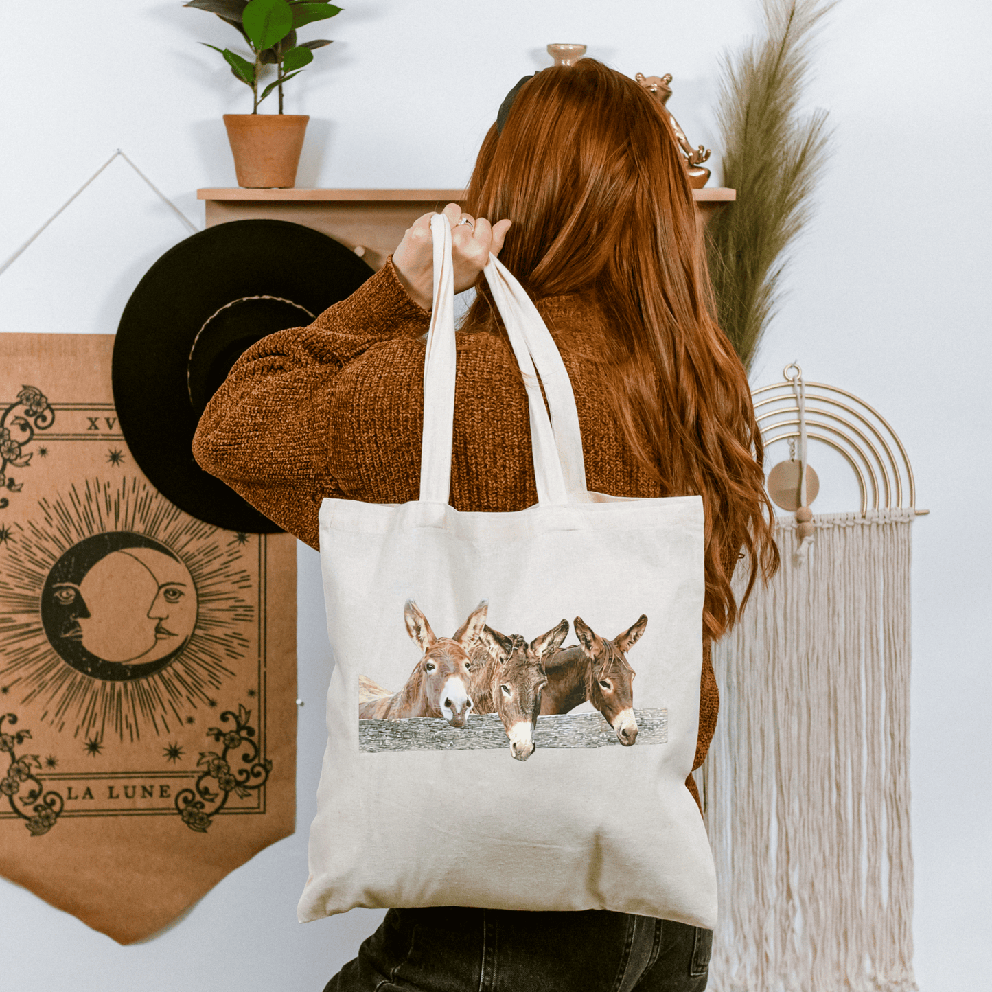 "New" Donkey Trio Canvas Tote Bag