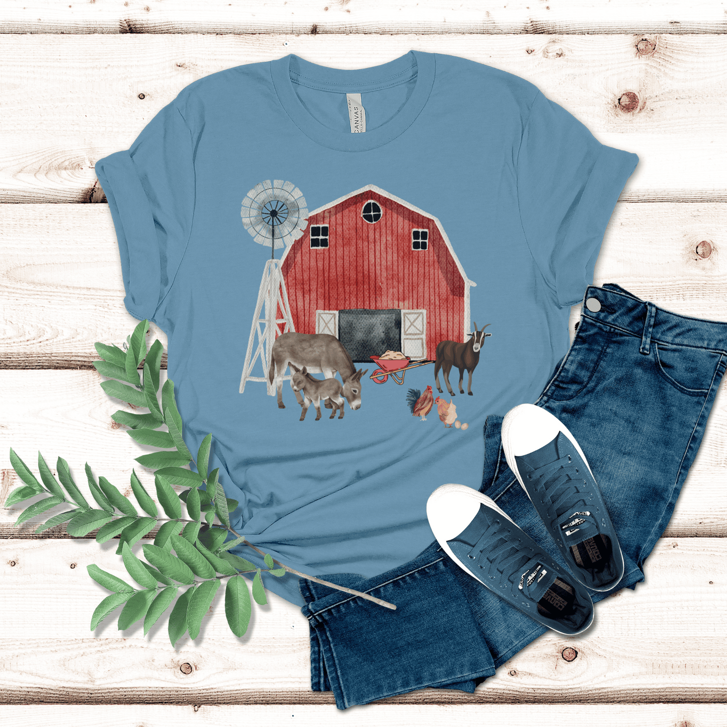 This cute farm shirt is great for anyone that loves the country and animals. The design features adorable farm animals and a red barn. This shirt is perfect gift for anyone who loves the outdoors and farms. Makes a great gift for animal lovers farmers, ranchers, and anyone in the countryside.