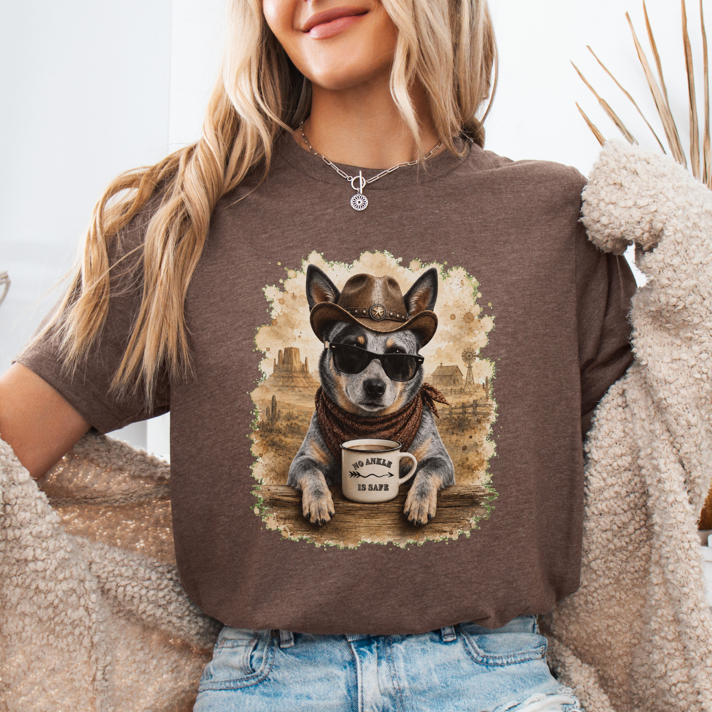 "New "No Ankle Is Safe Western Heeler Tee