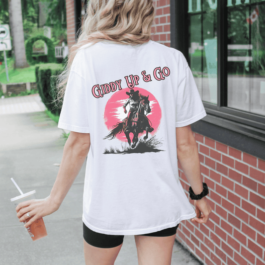 "New" Giddy Up Horse Girl Tee