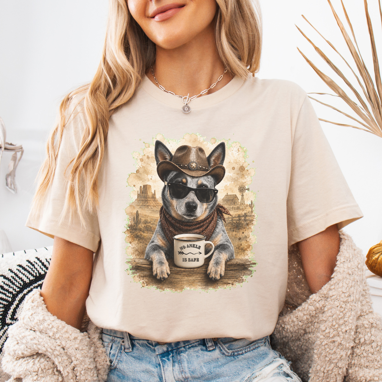 "New "No Ankle Is Safe Western Heeler Tee