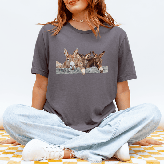 "New" Donkeys Looking Over Fence Tee