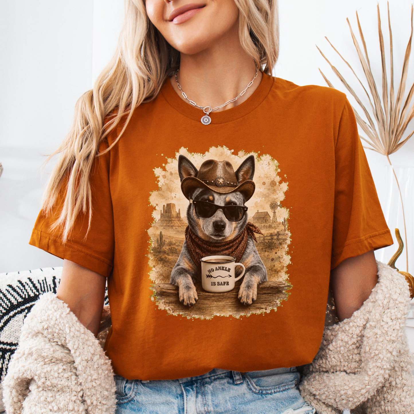 "New "No Ankle Is Safe Western Heeler Tee