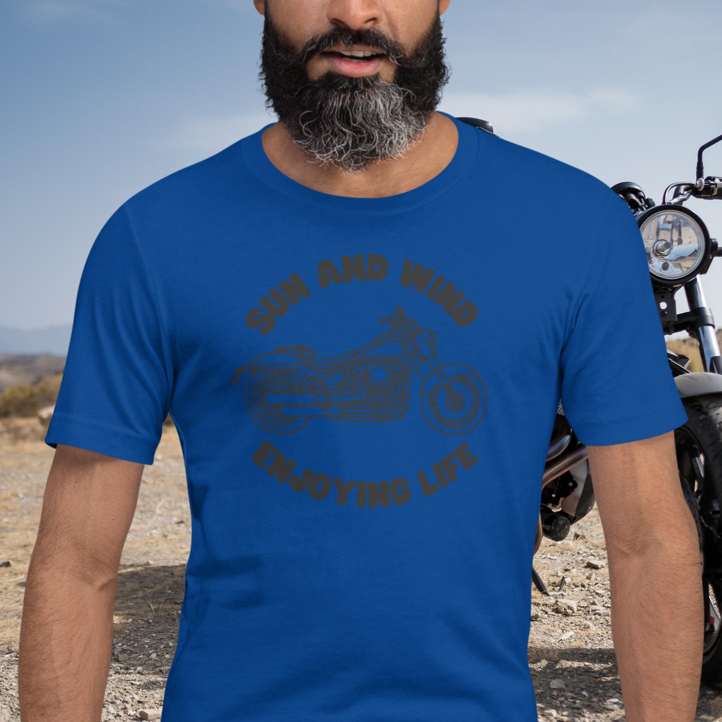 Motorcycle Sun and wind , Enjoying Life t-shirt