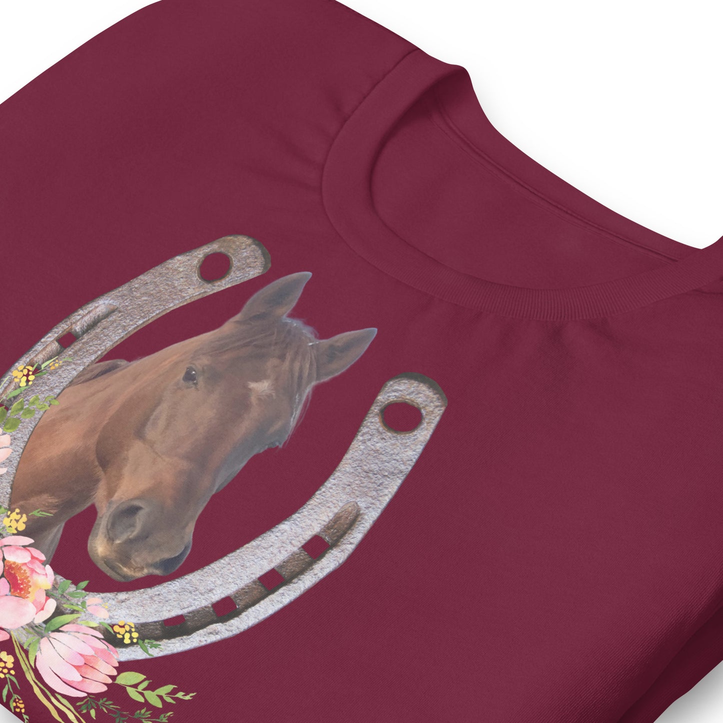Horse and Horse Shoe Floral Tee