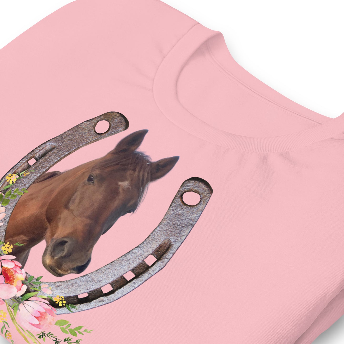 Horse and Horse Shoe Floral Tee